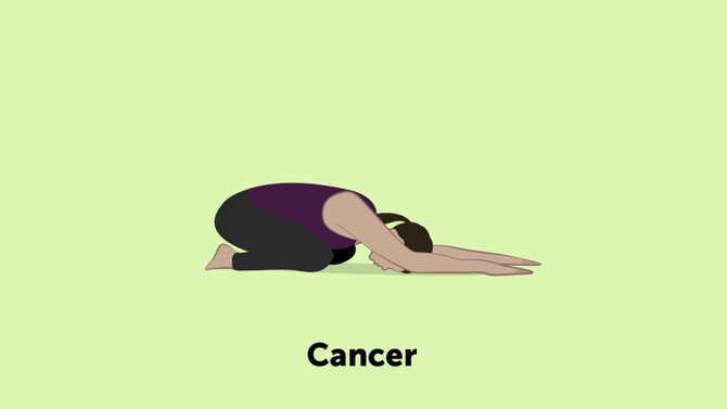 Cancer yoga pose