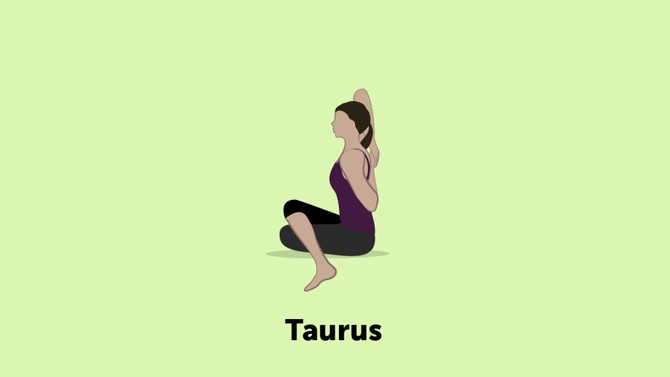 Taurus yoga pose
