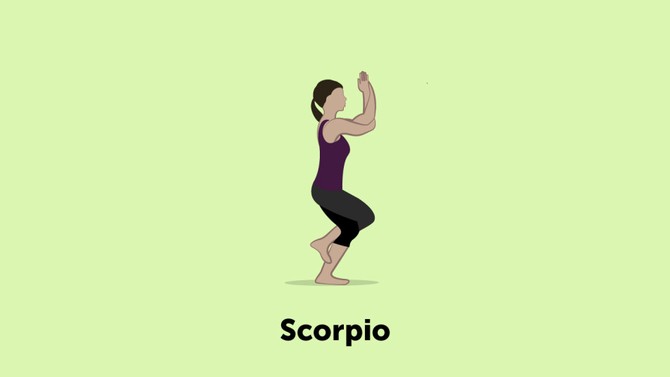 Scorpio yoga pose