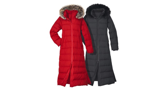 faux-fur hooded down winter coats