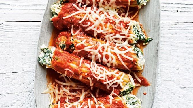 spinach and cheese manicotti