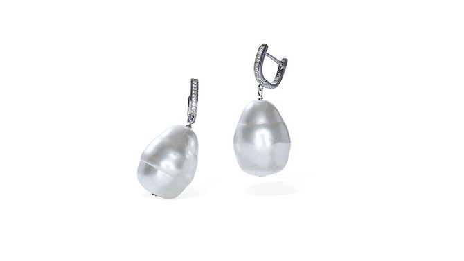 Baroque 1" Pearl-Drop Earrings
