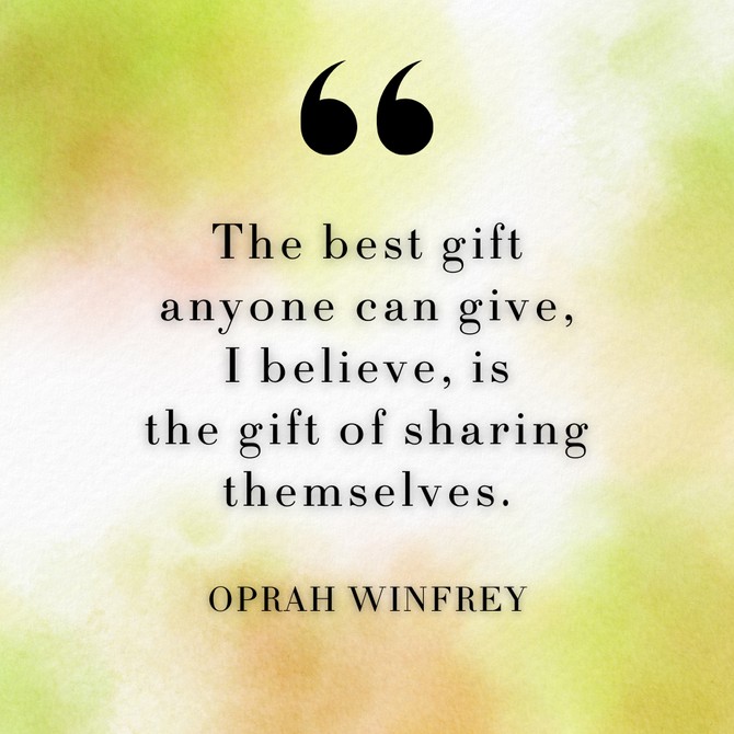Oprah Winfrey on generosity