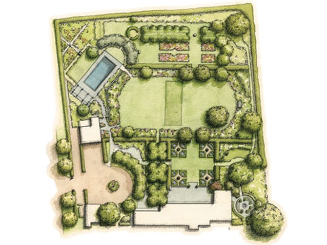 Schematic of Dianne Wallace's garden
