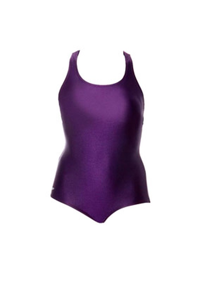 Purple Speedo swimsuit