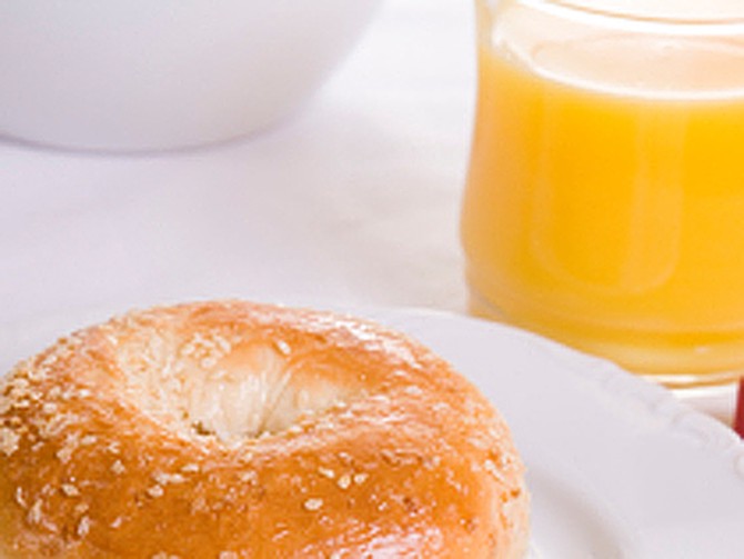 Bagel and juice