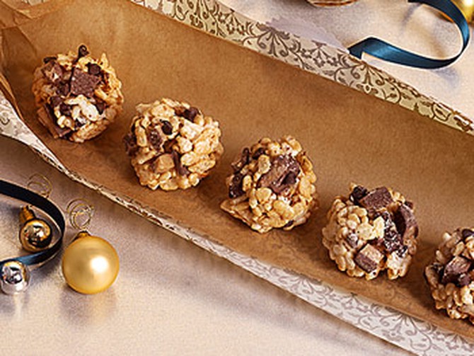 Peanut Butter and Chocolate Chip Rice Krispies Balls