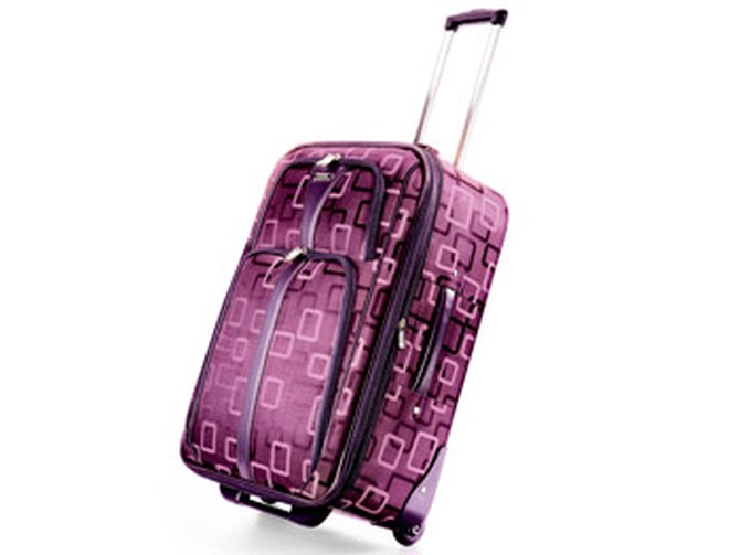 Purple suitcase