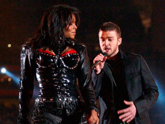 Justin Timberlake and Janet Jackson at the Superbowl