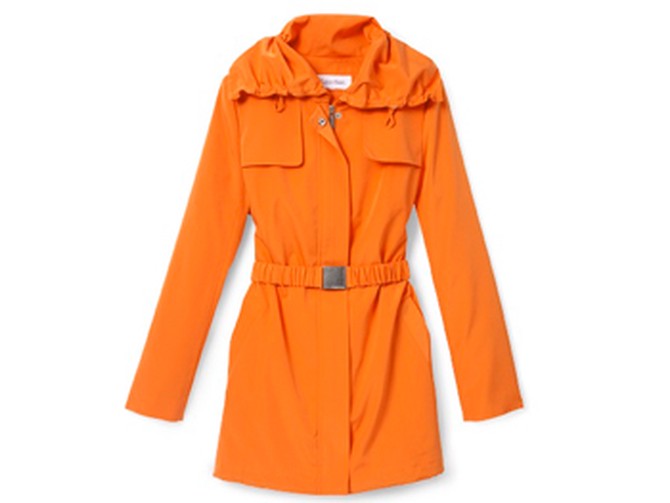 Calvin Klein orange raincoat