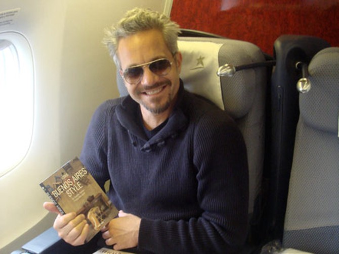 Todd Marshard on a LAN flight to Argentina