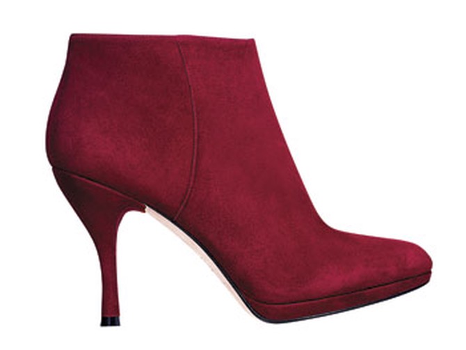 Via Spiga red ankle boots