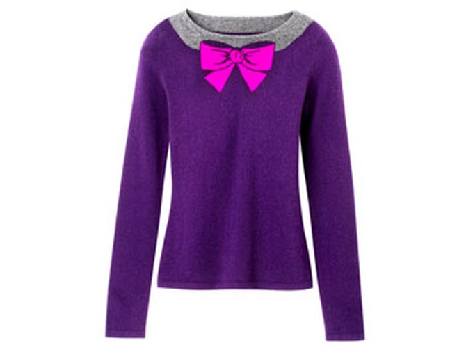 Saks Fifth Avenue Collection Cashmere Bow sweater