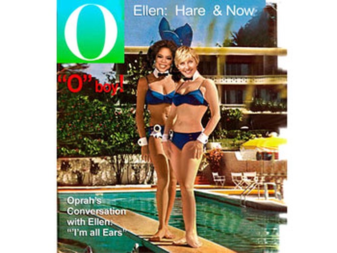 Oprah and Ellen magazine cover