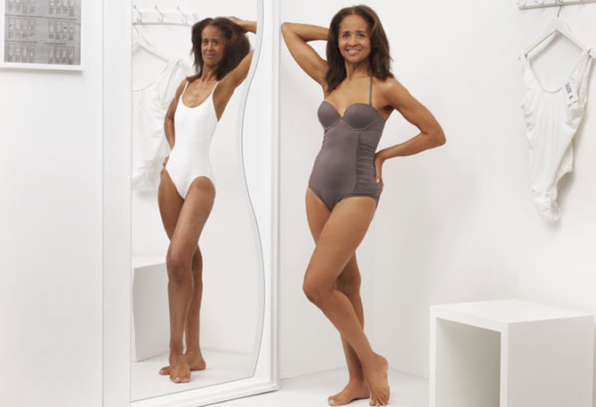 Yvonne Harris swimsuit makeover in O magazine
