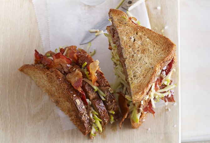 Almond Butter and Bacon Sandwich
