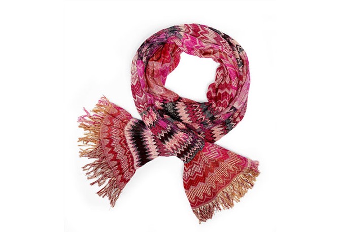 Anu by Natural handmade red and pink scarf