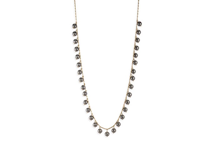 extra-long pearl necklace