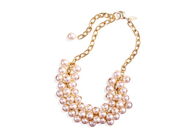 triple-strand glass pearl necklace