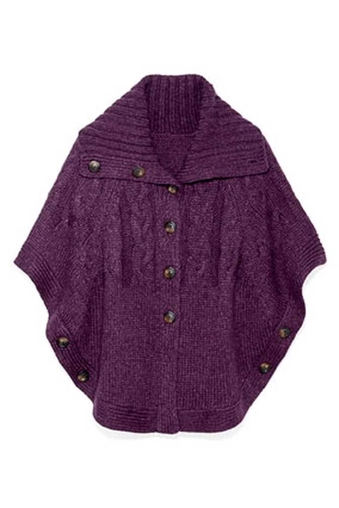 purple cape sweater