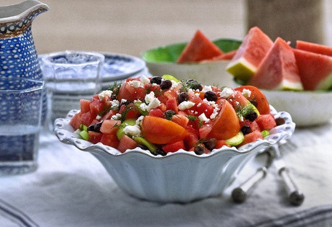Watermelon and Tomato Salad with Feta Recipe
