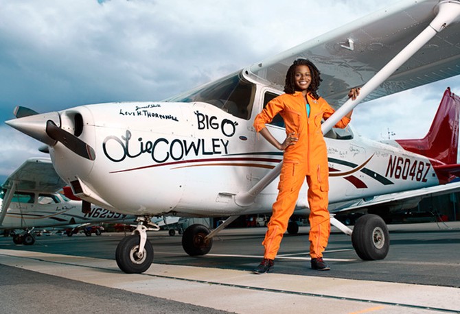 17-year-old pilot Kimberly Anyadike