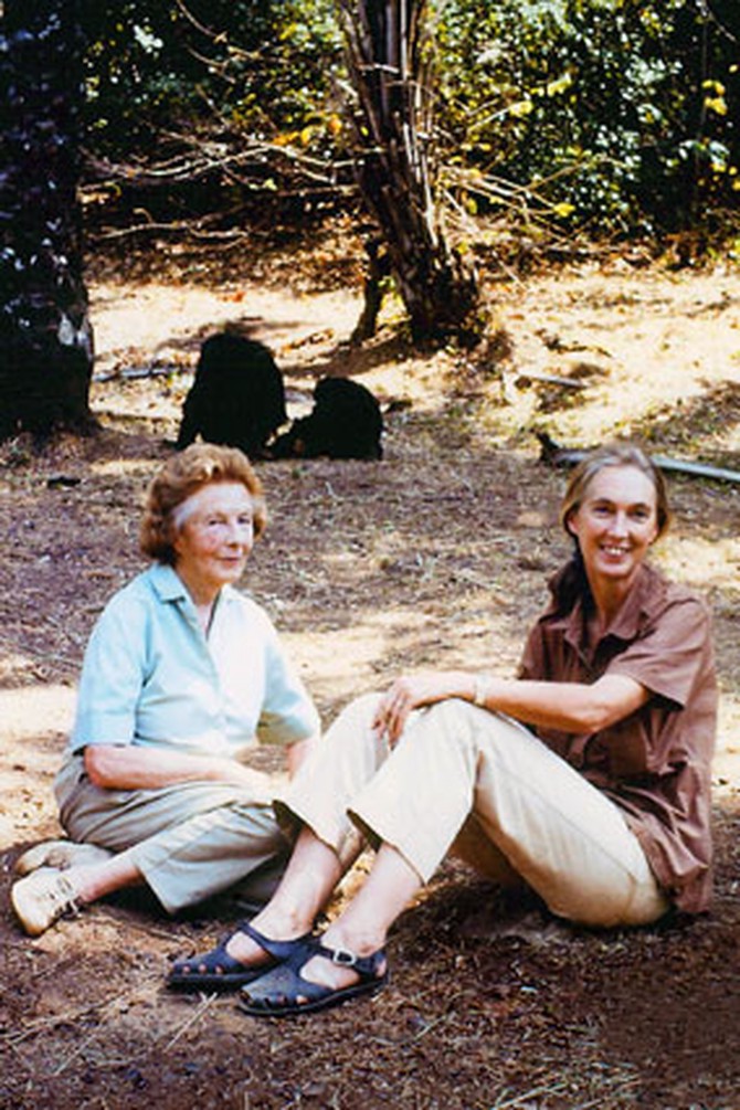 Jane Goodall and her mom