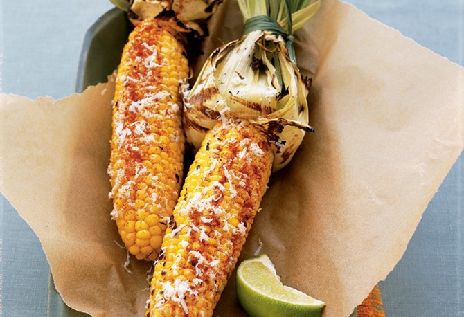 Cuban Grilled Corn on the Cob with Queso Blanco and Lime Recipe