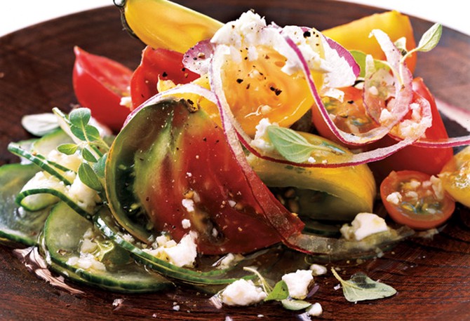 Heirloom Tomato and Fresh Oregano Greek Salad Recipe