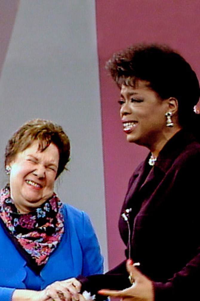 Oprah with Mary Duncan, her fourth-grade teacher