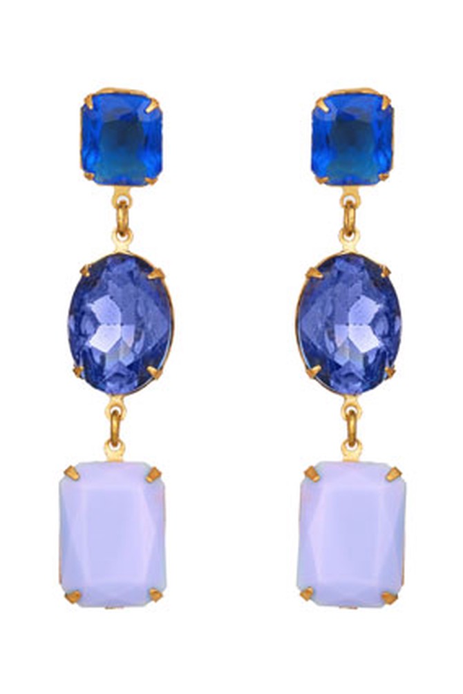 blue multi-stone earrings