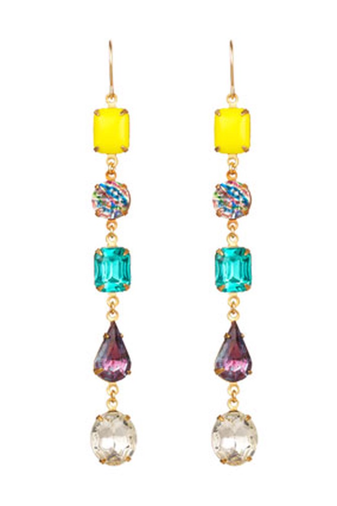 colorful crystal earrings