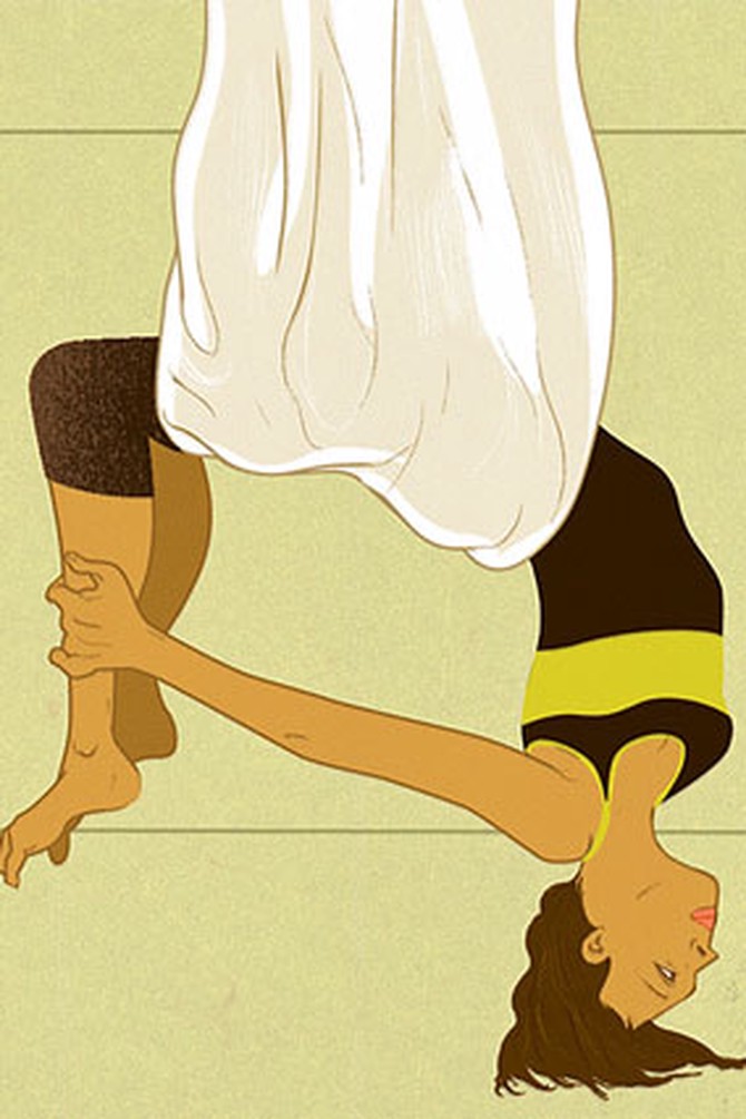 aerial yoga illustration
