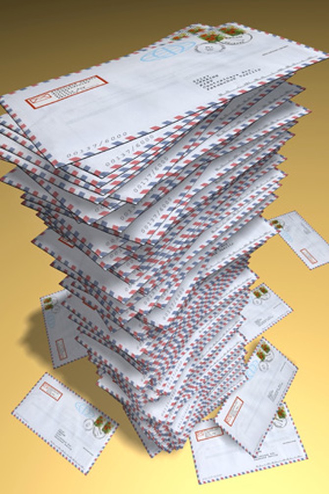 stack of letters