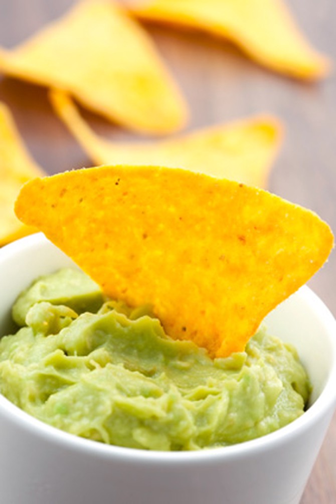 Guacamole and chips