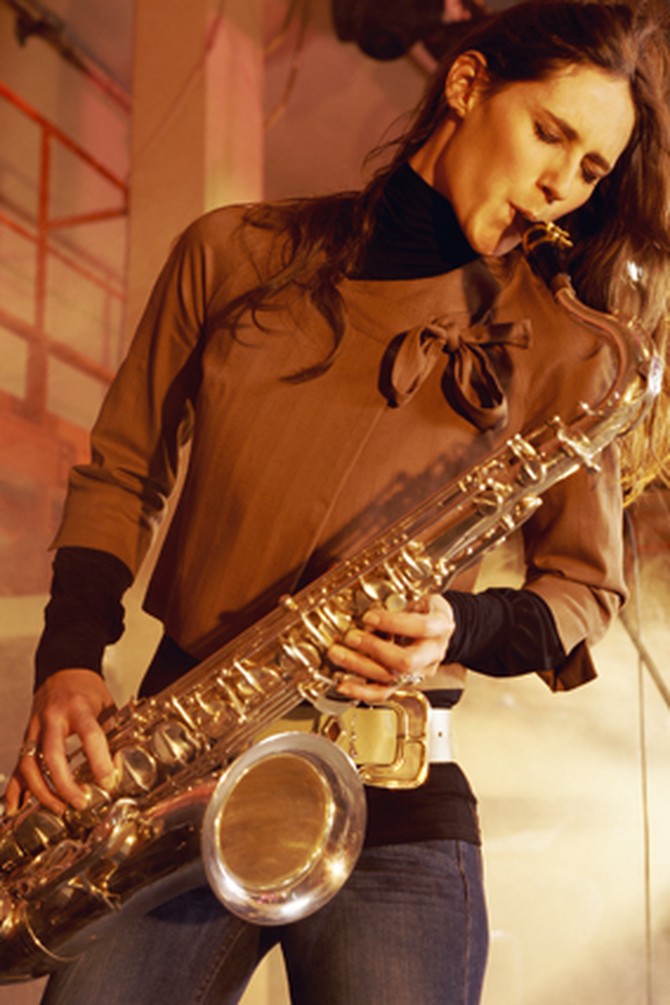 Woman playing jazz