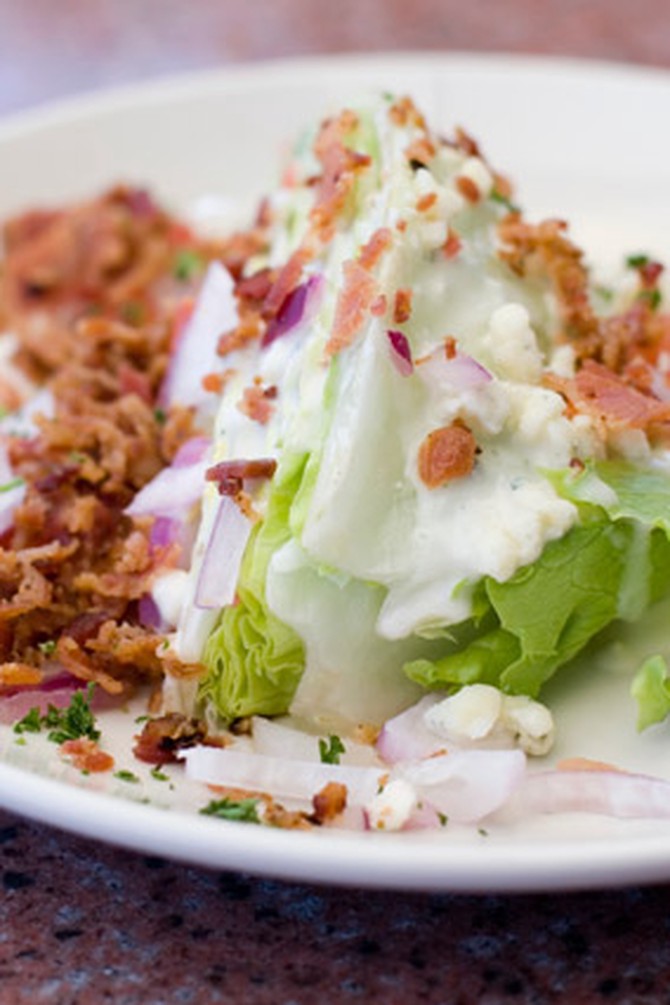 Iceberg lettuce wedge salad
