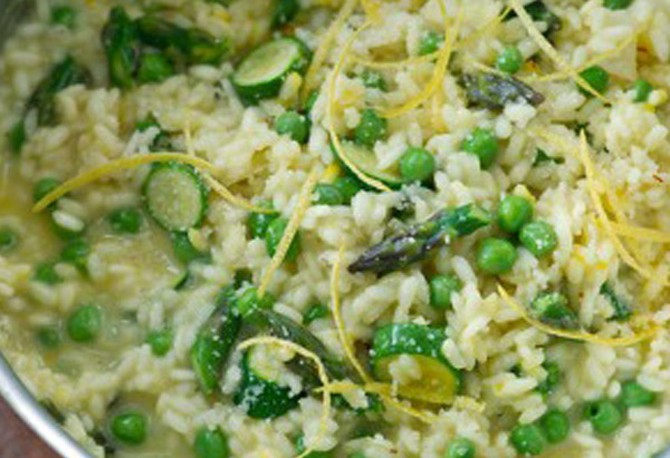 Oprah's Risotto with Peas and Asparagus