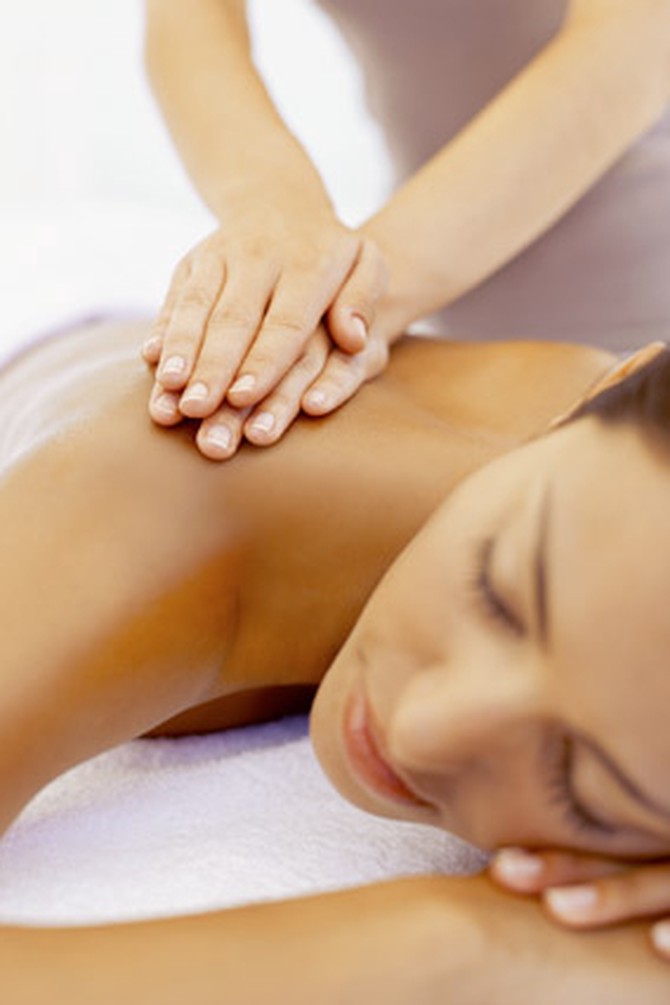 Woman getting a therapeutic massage