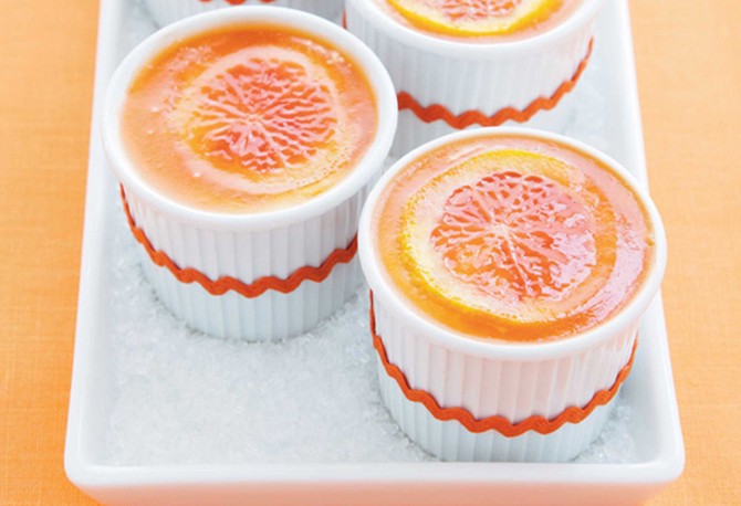Cheesecake Mousse with Blood Orange Gelee