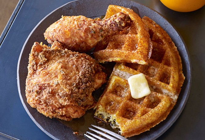 fried chicken and waffles
