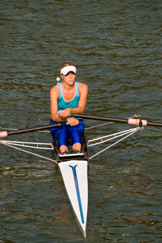 Woman rowing
