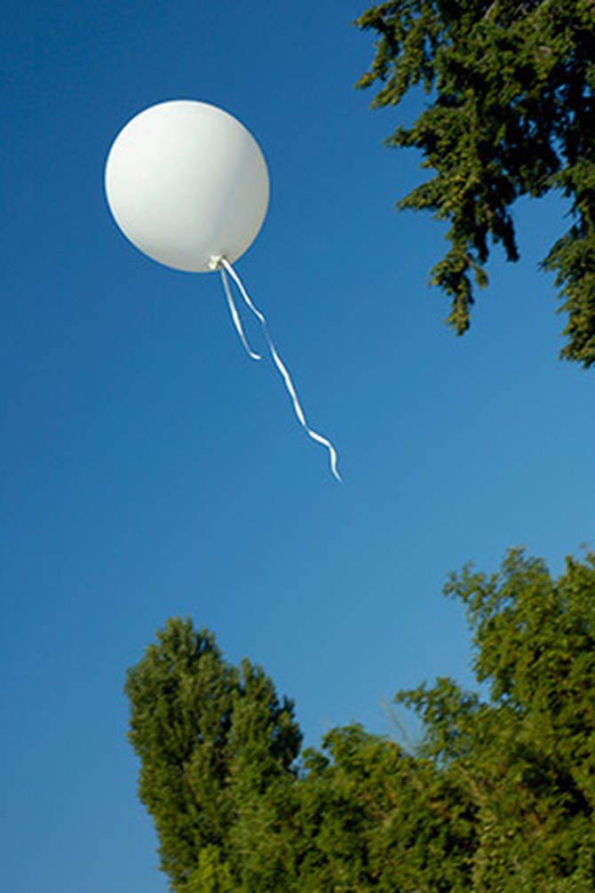 Letting go of a balloon