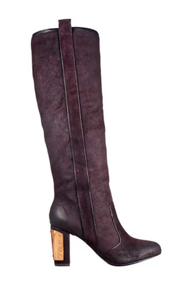 High-heeled soldier boots