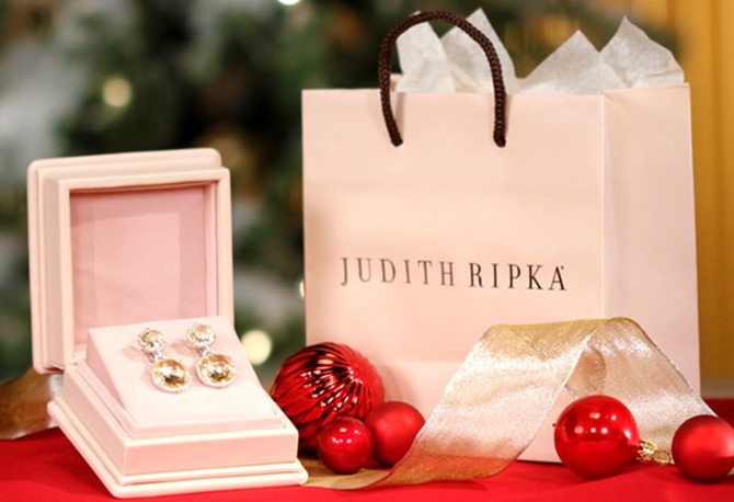 Judith Ripka yellow crystal earrings