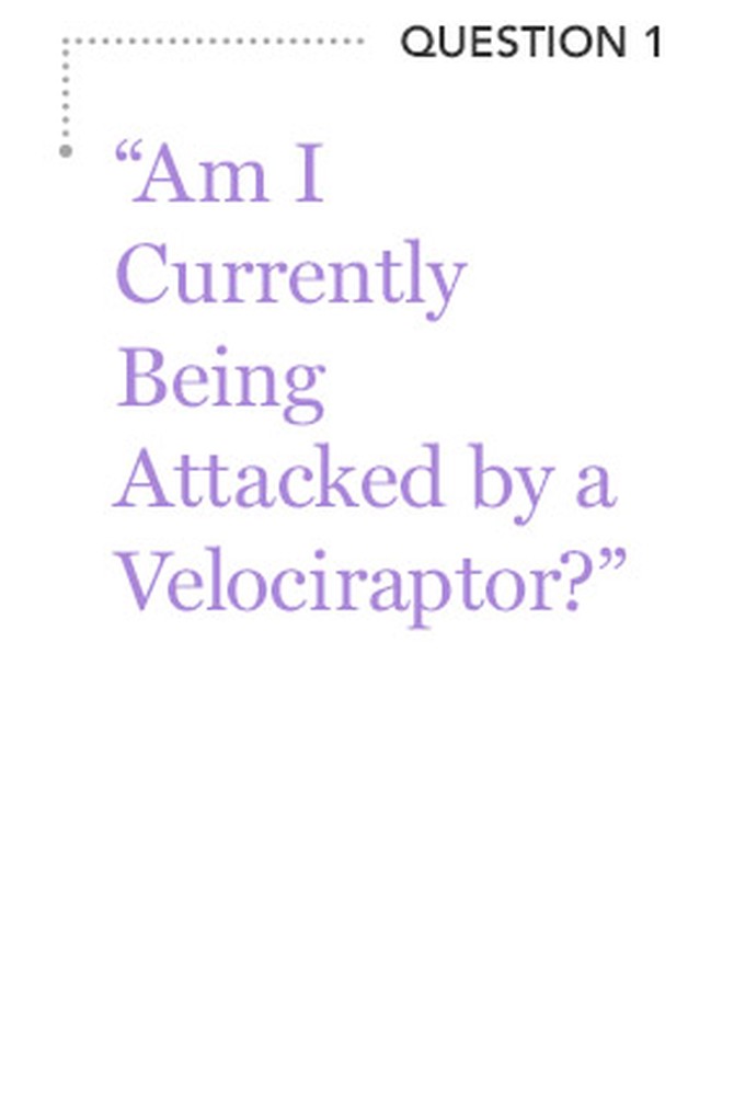 "Am I Currently Being Attacked by a Velociraptor?"