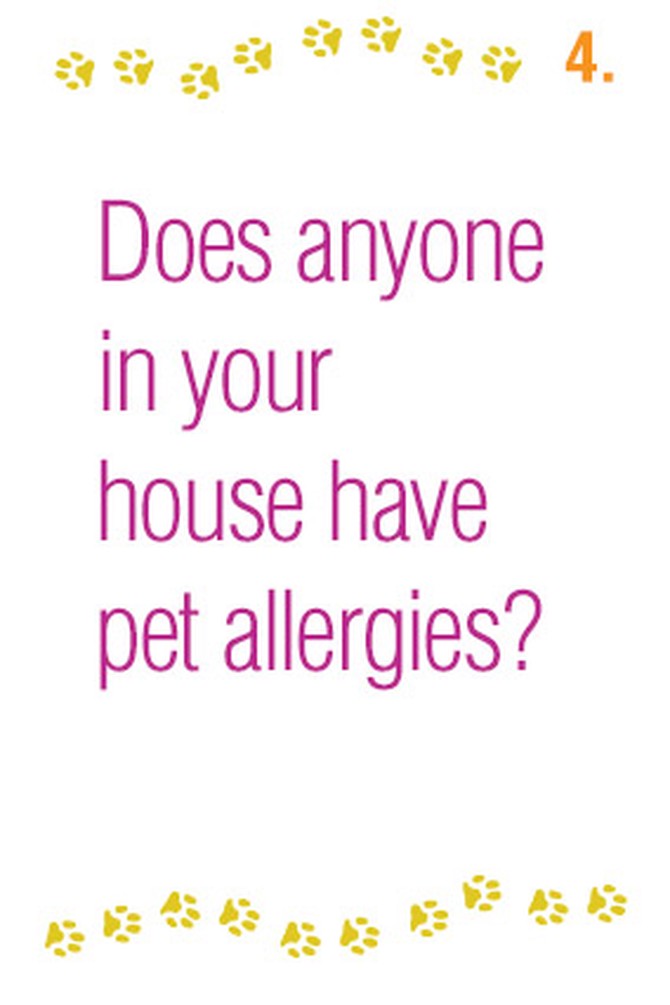 Does anyone in your house have pet allergies?