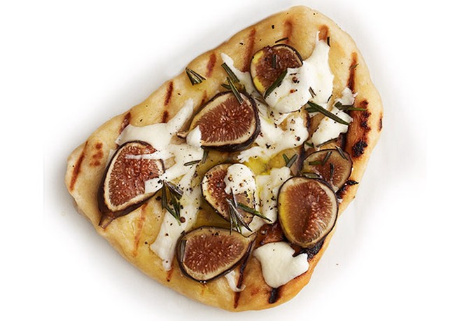 Figs, Rosemary and Parmesan Grilled Pizza
