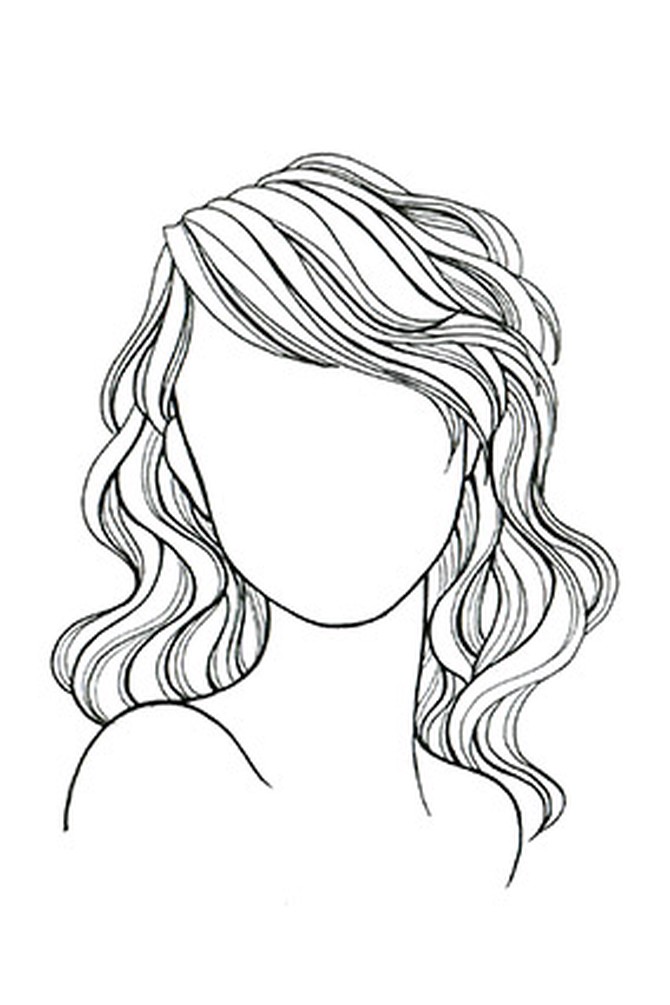 Wavy or Curly Hair, Round Face
