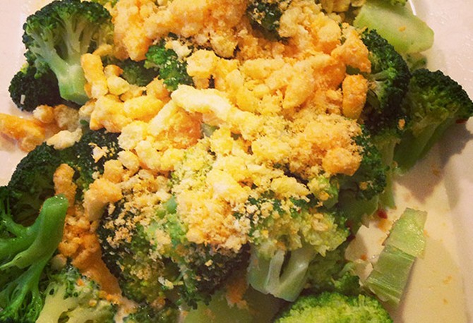 Broccoli and cheetos